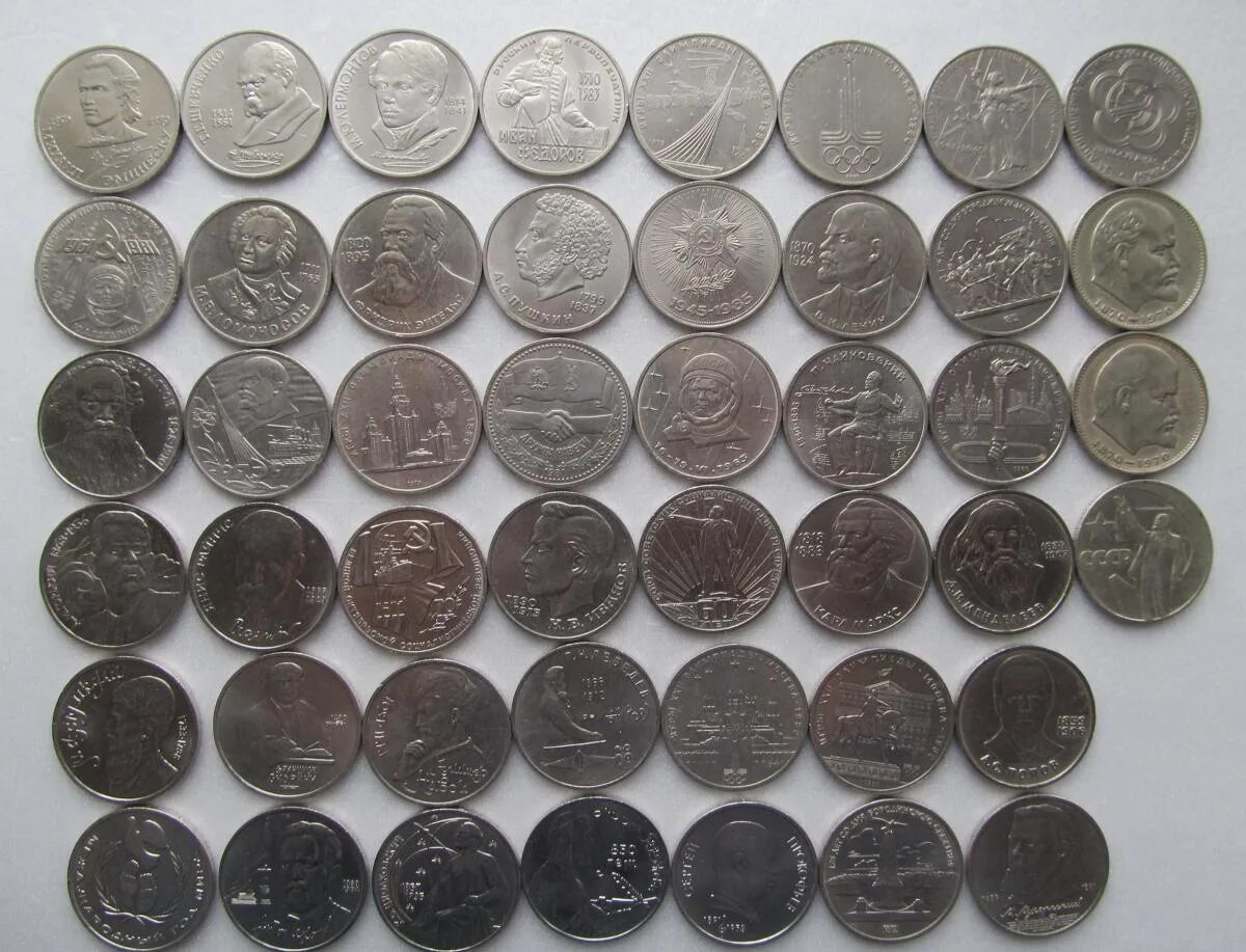 Советские металлические рубли. Юбилейные монеты. Советские юбилейные монеты. Юбилейный рубль. Продать рубли ссср цена