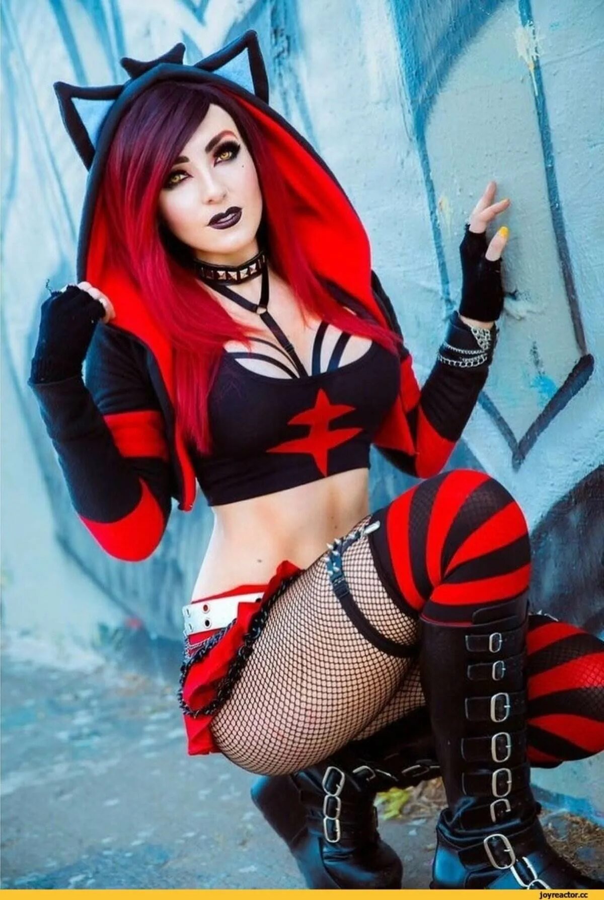 Косплеерша Альва. Jessica Nigri демоница. Косплей девушки. Women cosplay