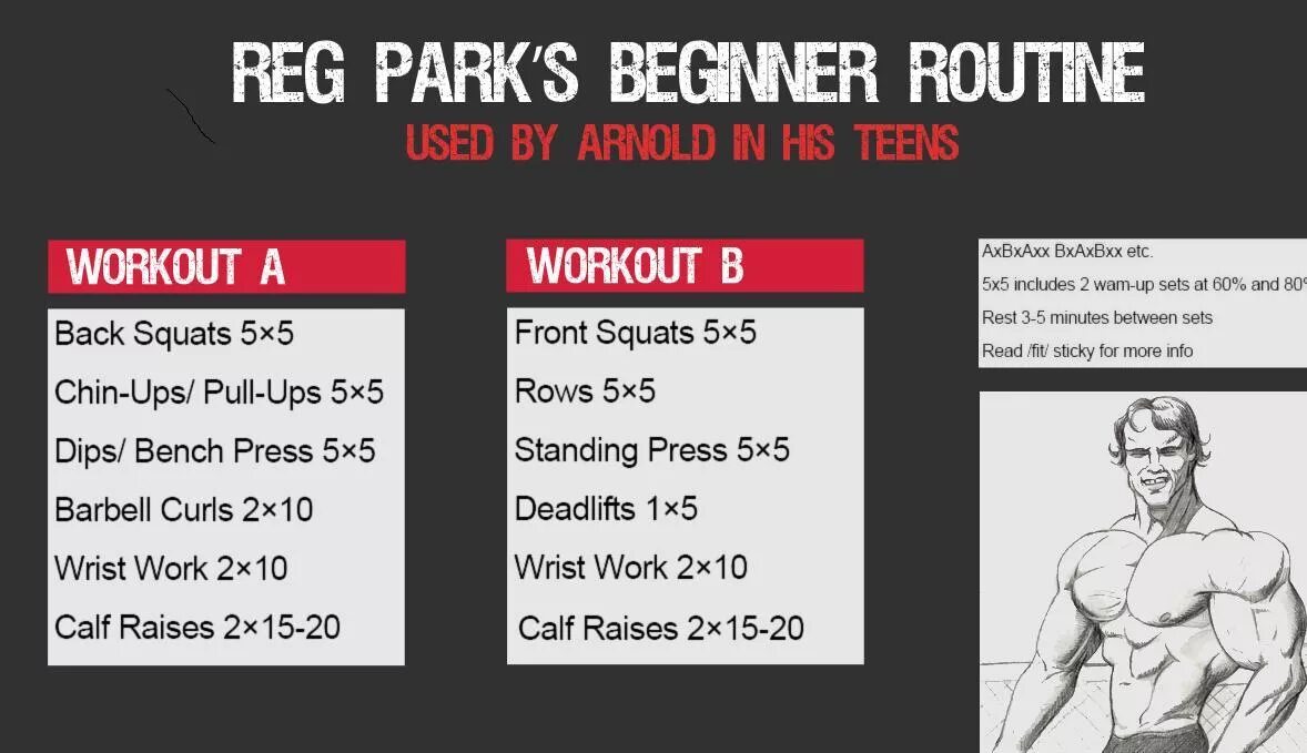 Reg Park Workout. Рег парк программа тренировок. Workout Routine. Программа тренировки 5х5 рега парка.