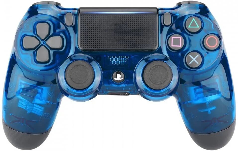 Синяя playstation. Dualshock 4 Crystal. Dualshock 4 Crystal Blue. Dualshock 4 Crystal Blue Box. JDM 055 Dualshock 4.