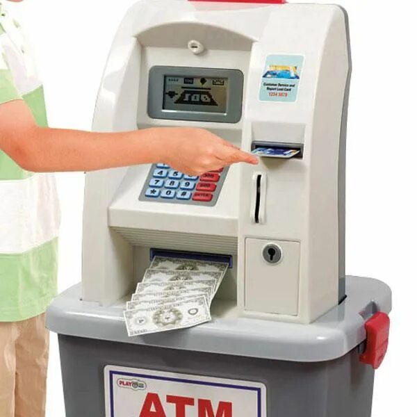 First atm. Банкомат my first ATM PLAYGO. Детский Банкомат. Детская игрушка Банкомат. Игрушечный Банкомат для детей.