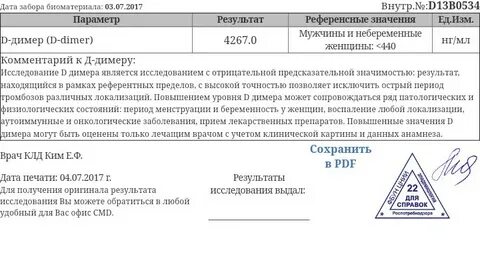 Почему повышается д димер