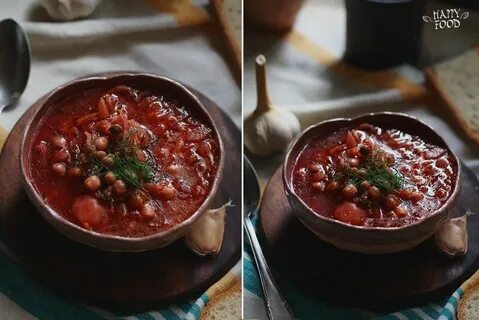 Борщ с консервированной фасолью