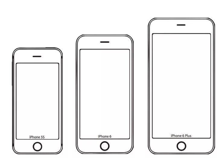 Apple Iphone Clipart Outline Smartphone - Clip Art Library