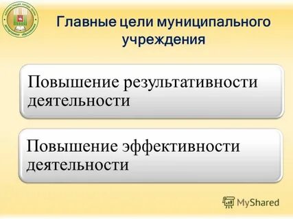 Цели муниципальных учреждений