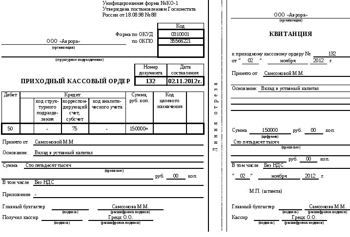 0310001 Приходный кассовый ордер. Форма приходного кассового ордера 2005 года. Приходник к кассовому ордеру. № ко-1 «приходный кассовый ордер». Рф от 29.07 1998 no 34н