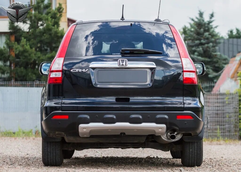 Защита бампера Honda CR-V 3. Honda CR-V задняя.