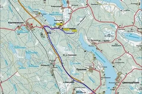 Заходское на карте ленинградской