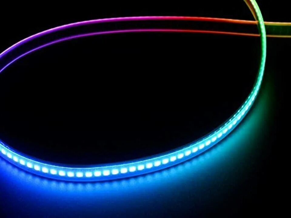 Con led. Led strip black. светодиоды без проводов.