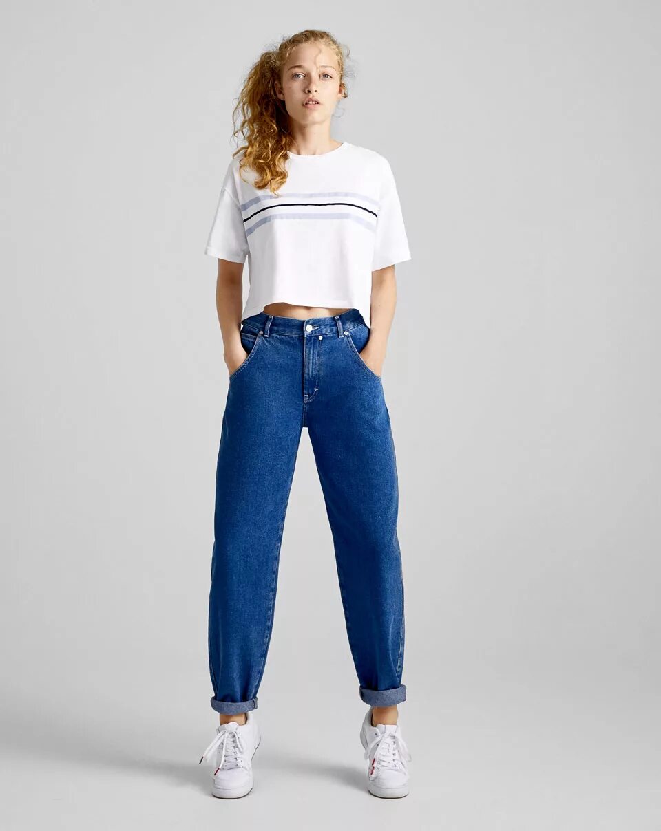 Джинсы Vintage Fit High Waist Denim. Джинсы кюлоты Pull Bear. Джинсы бананы. Широкие джинсы женские с высокой талией. Широкие джинсы модели