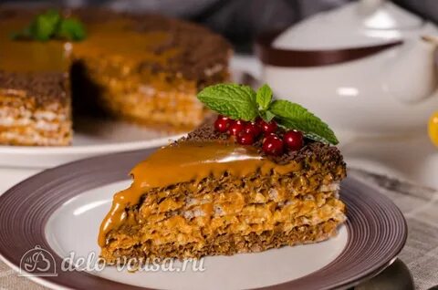 Вафельный торт с вареной