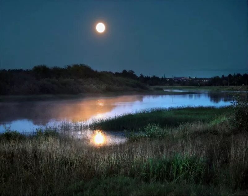 Река смотрящие лун. Ночное озеро. Река ночью. Летняя ночь. Деревня у реки ночь.