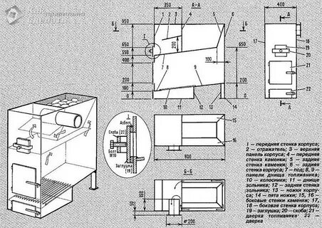 Печка своими руками чертежи