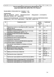 Расчет трудоемкости обслуживания