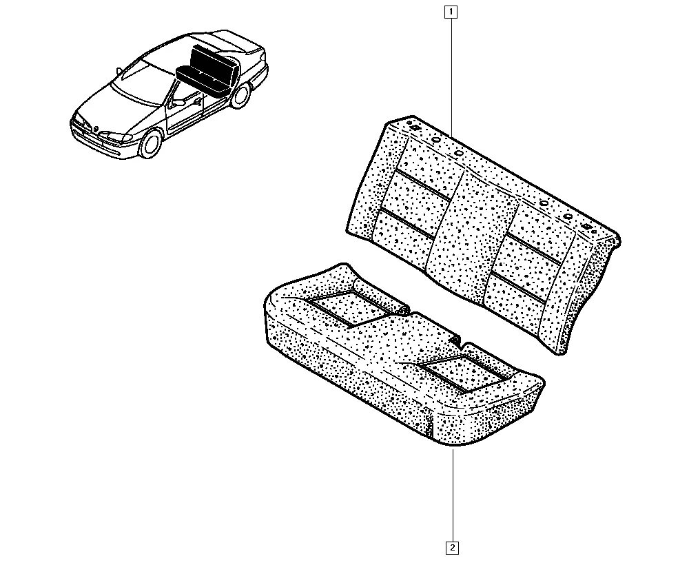 снять сидения меган 2