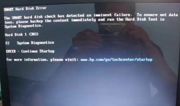 Disk failure is imminent. Hard disk error при загрузке.