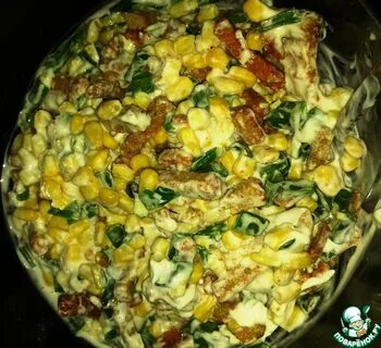 Салат с мясом кукурузой яйцом