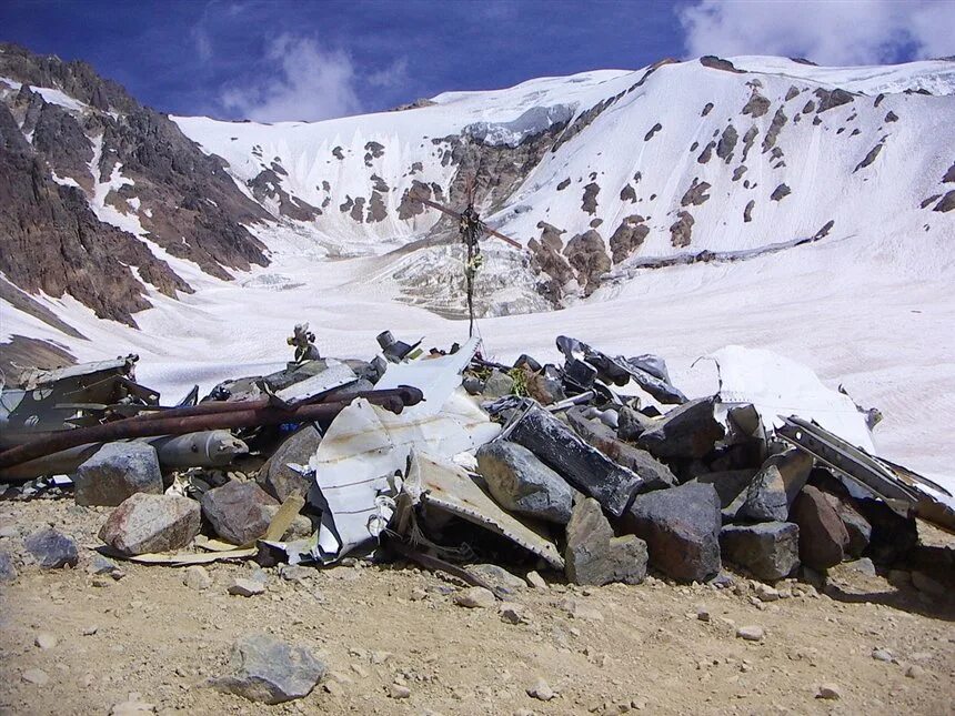 Самолет разбившийся в Андах в 1972.