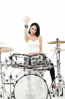 a-yeon Female drummer, Asian woman, Girl bands.