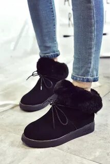 Замшевые ботинки зимние женские
