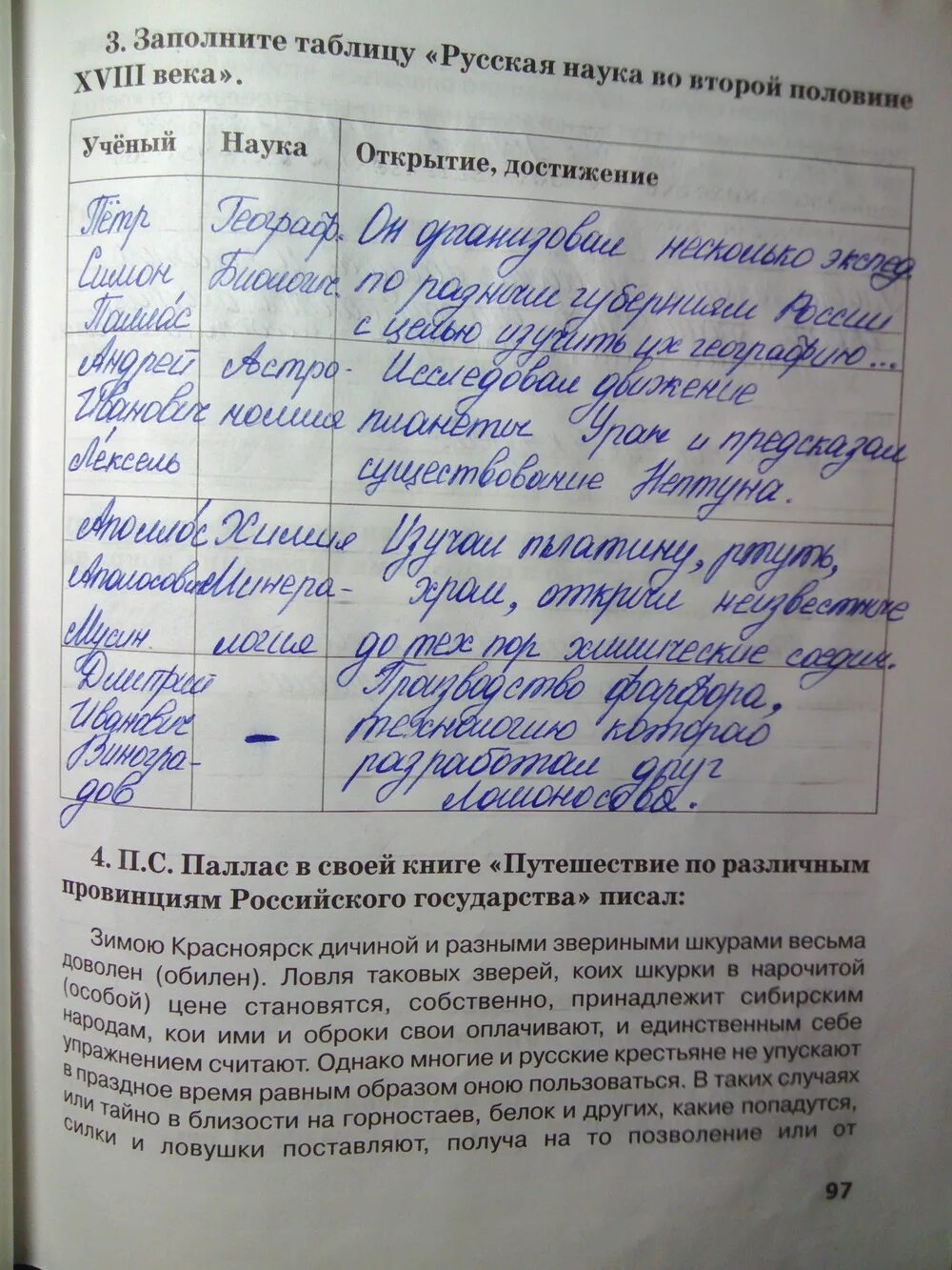 История россии 7 класс рабочая тетрадь кочегаров. История 7 класс Пчелов таблица.