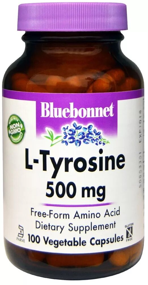 Л-тирозин 500 мг. L-Tyrosine 500mg. Bluebonnet Nutrition. Тирозин отзывы. L tyrosine купить