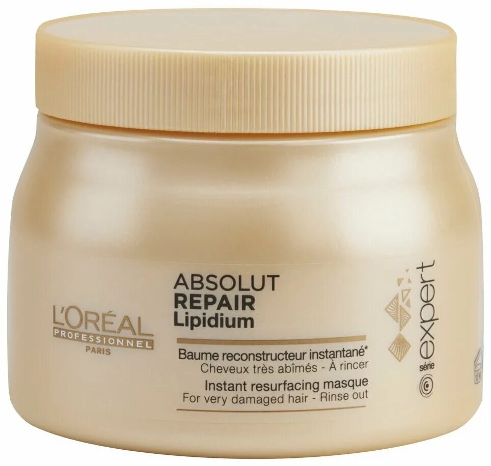 Маска для сильно поврежденных. Loreal Professionnel Expert Absolut Repair Lipidium. Лореаль Lipidium Absolut Repair. Лореаль Липидиум маска. L’Oreal Professionnel Absolut Repair Lipidiu.