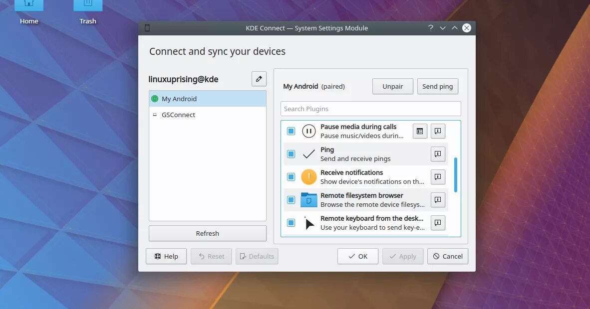 Kde connect linux. Kde connect. kde android. функции kde. kde settings.