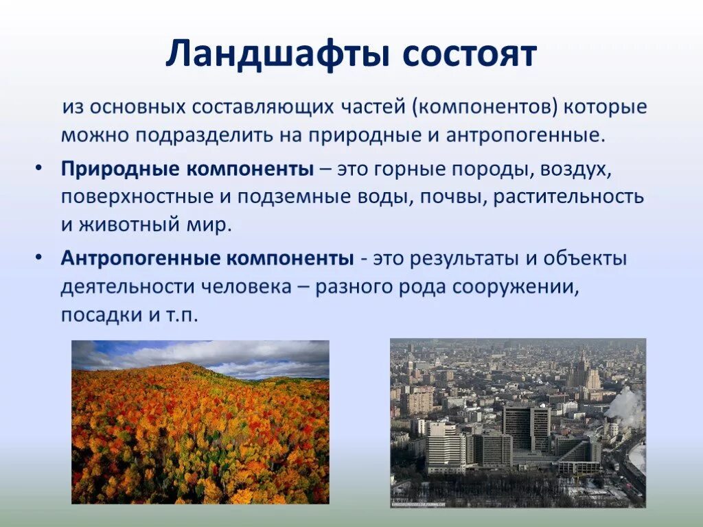 Компоненты ландшафта природные и антропогенные. Природный ландшафт примеры. Природные и природно-антропогенные ландшафты. Антропогенные компоненты ландшафта. Примеры природных и культурных