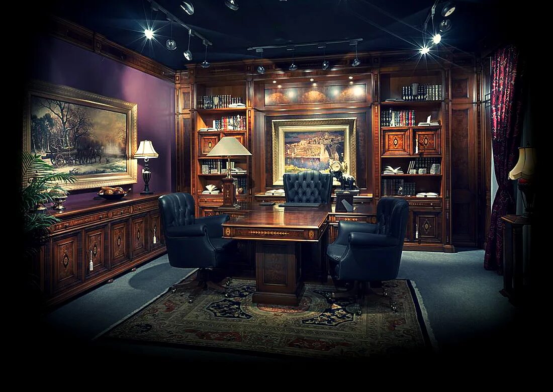 офис в строгом стиле. интерьер кабинета руководителя. интерьер кабинета в темных тонах. элитный офис. кабинет директора интерьер.