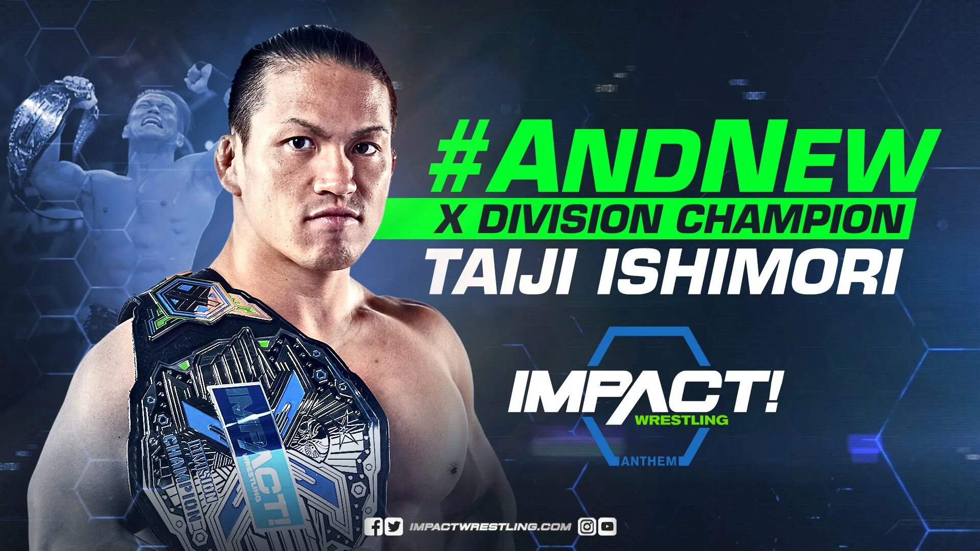 Ви а чемпионс май. Taiji Ishimori. Impact x Division Championship. Ишимори Вудстон. Таиджи ТМ.