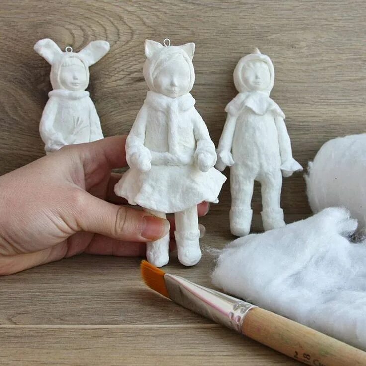 Как сделать игрушку из ваты. Игрушки из ваты мастер класс. куклы из ваты. статуэтки из ваты. каркасные игрушки из ваты.