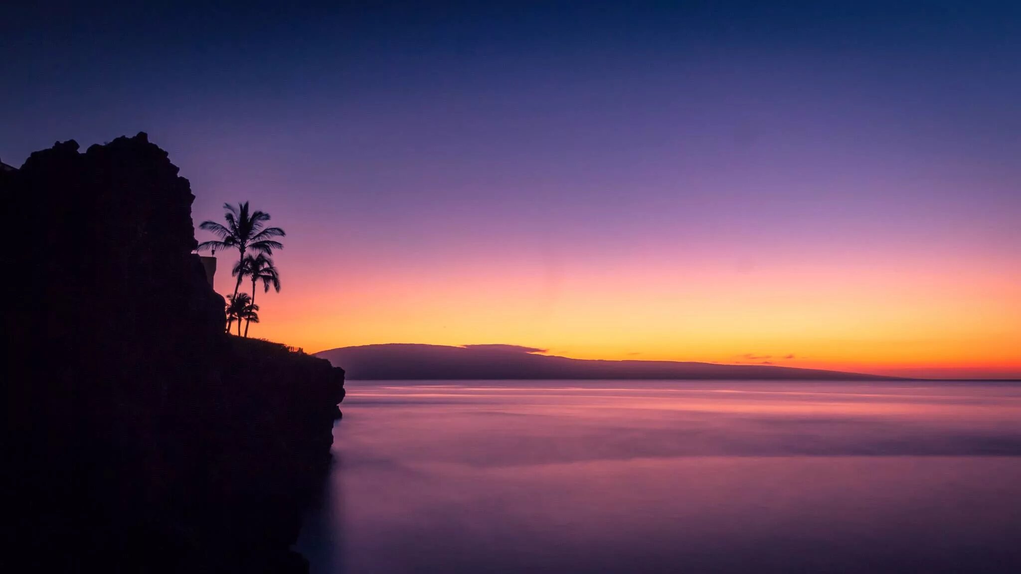 Море 2048 x 1152 пикс. Море 1024 x 576. Обои 2048 х 1152 море. Рассвет на горе Мауи Гавайи.