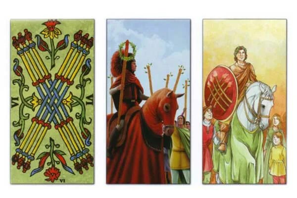 Шестерка жезлов любовь значение. Шестерка жезлов. 6 жезлов таро. шестерка жезлов таро. толкование таро 6 посохов.