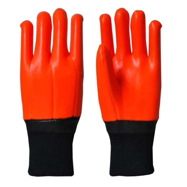 Перчатки Fishery (ПВХ, интерлок), оранжевый (р.10). Перчатки морозостойкие. Перчатки из поливинилхлорида. Перчатки оранжевые теплые. Производители перчаток пвх