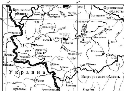 Нижняя паровая курская область на карте