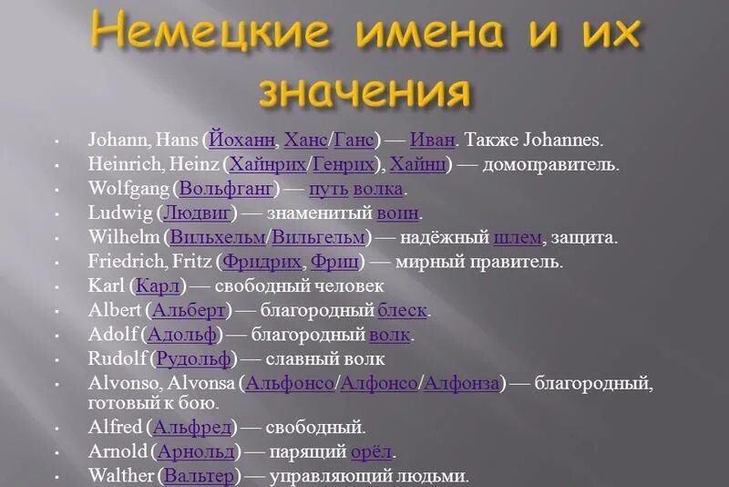 Германские имена