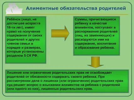 Право ребенка на получение алиментов