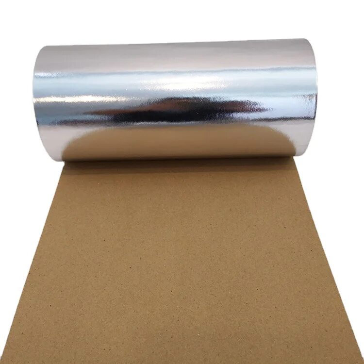 Ламинация фольгой. Фольгированная крафт бумага. Фольга (30м2)"Алукрафт 1200", рулон (1,2м х 25м/п). Фольга алюминиевая на бумажной основе 30 м2. Фольга для бани.
