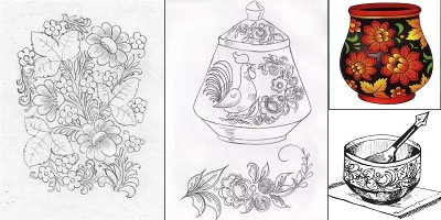 хохломская роспись раскраска