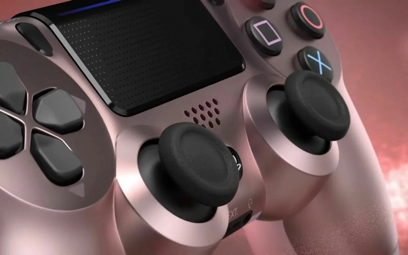 Как выключить dualshock 4. Dualshock 4 розовое золото. Геймпад ps4 розовое золото. Розовый джойстик. Розовый геймпад для ps4.