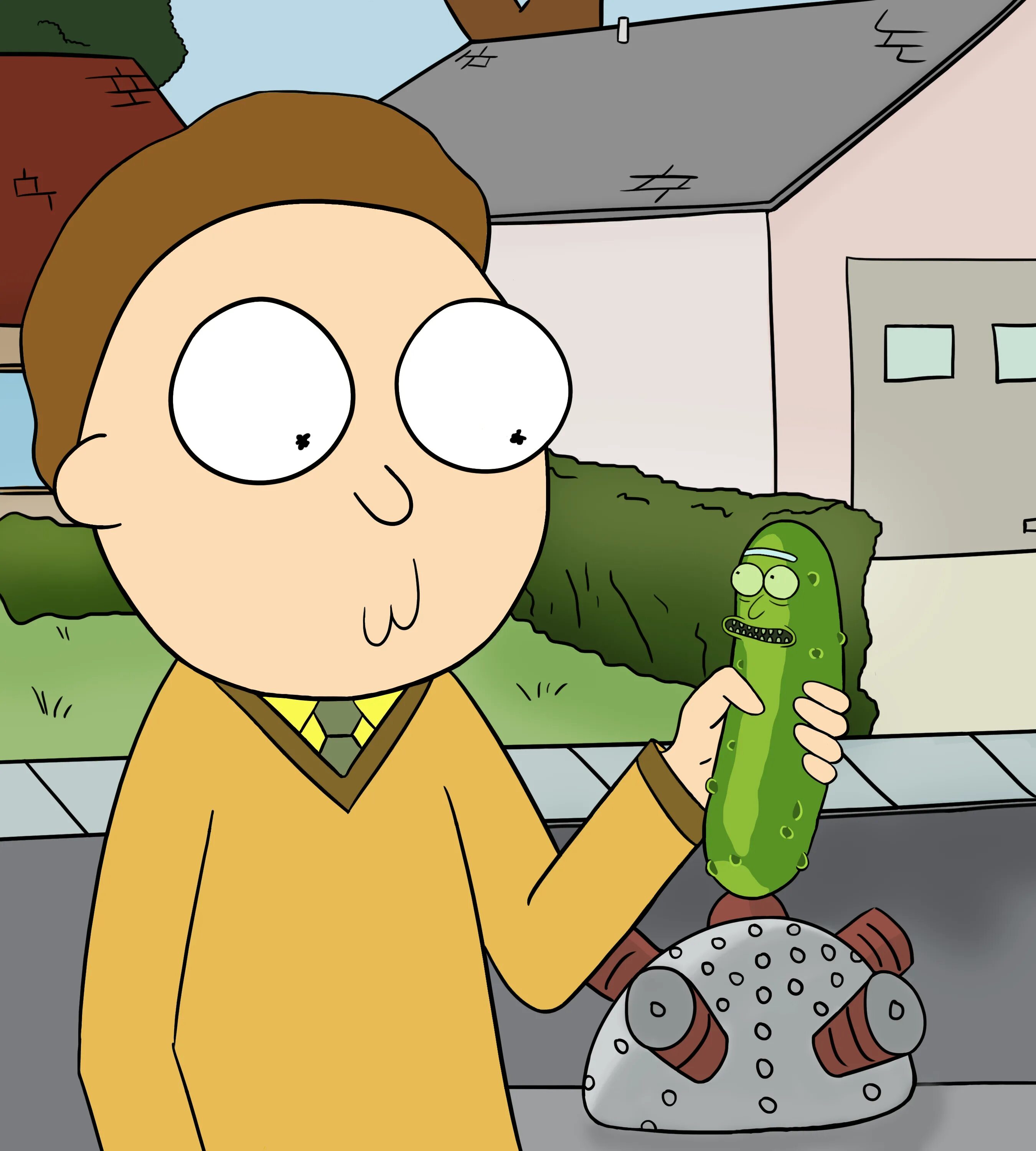 Morty sniffs