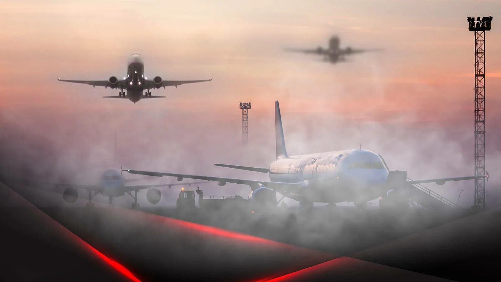 The flight because of fog