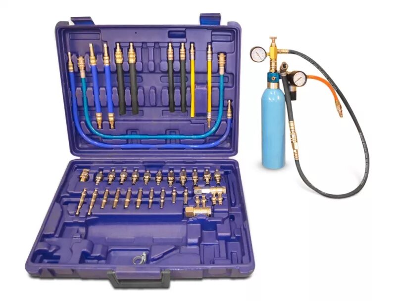 Ka-6780k набор для очистки и тестирования инжектора. Набор для чистки инжектора. Набор для промывки форсунок без снятия. Набор для очистки форсунок. Набор для очистки форсунок.