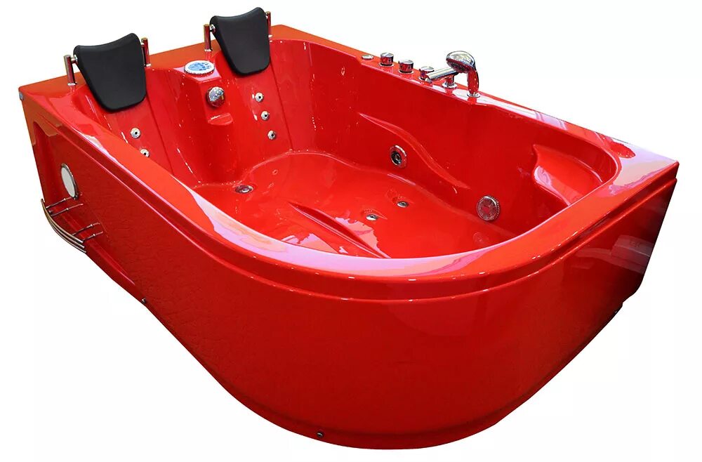 Ванная спб. Красная ванна с джакузи. Гидромассажная ванна красная. Угловая ванна красного цвета. Пластиковая ванная красная.