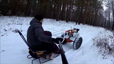 Мотоблок зимой