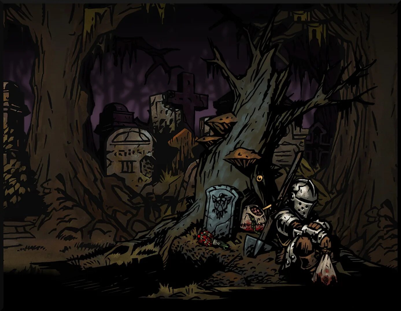 Темнота подземелий. Darkest Dungeon 2 город. Абдул Альхазред Darkest Dungeon. Тёмное подземелье Darkest Dungeon. Darkest Dungeon трупоед.