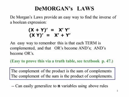 Morgans law