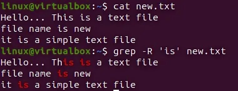 Grep text