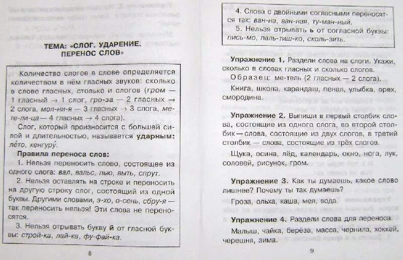 Ударение слоги перенос слог. Слог ударение перенос слова. Перенос слов упражнения. Правила переноса словупрражнение.